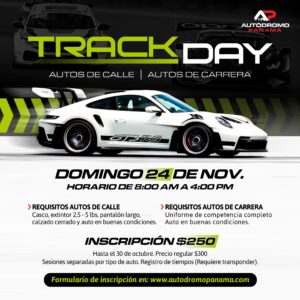 TRACK DAY AUTOS DE CALLE AUTOS DE CARRERA Domingo 24 de Noviembre 2024
