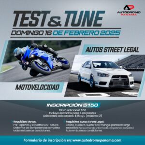 TEST & TUNE DOMINGO 16 DE FEBRERO 2025