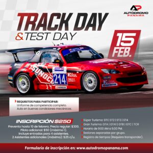 TRACK DAY TEST DAY 15 FEBRERO 2025