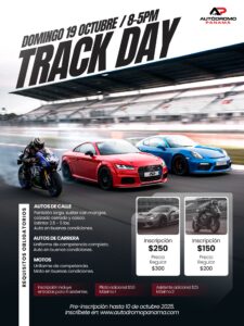 INSCRIPCIÓN TRACK DAY DOMINGO 19 DE OCTUBRE 2025 1.1