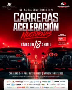 DRAG CARRERAS DE ACELERACIÓN NOCTURNAS | SÁBADO 18 DE ABRIL | 1RA VÁLIDA CAMPEONATO 2026 5.1