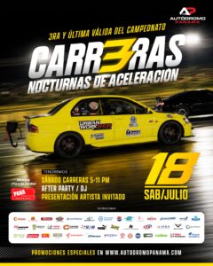 CARRERAS NOCTURNAS DE ACELERACIÓN | SÁBADO 18 DE JULIO | TERCERA VÁLIDA 2026 2.1