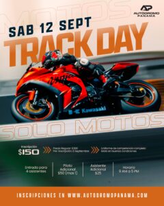 TRACK DAY MOTOS SÁBADO 12 de SEPTIEMBRE 2026